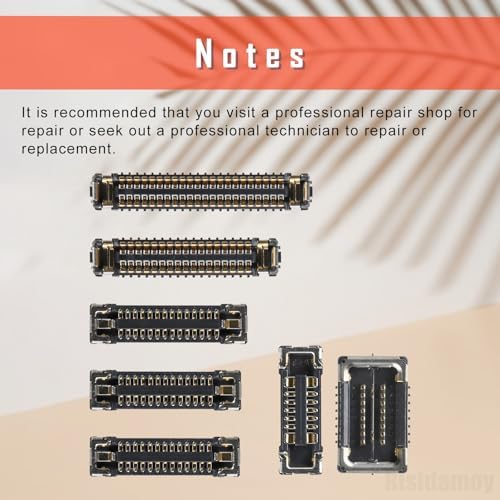 Risidamoy 7 PCS for iPhone X Motherboard Connection Socket Kit B Including Loud Speaker Charging Port LCD Touch Replacement for iPhone 10 Dot Matrix Receptacle Wide Angle and Telephoto Camera Sockets