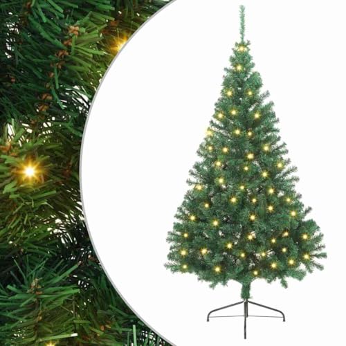 Árbol de Navidad en PVC verde GeenYuu de 240 cm preiluminado de alta gama 2