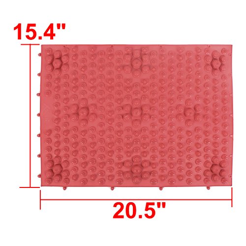 Mat de masaje para pies Ruilogod de goma, tipo shiatsu, rojo miniatura 5