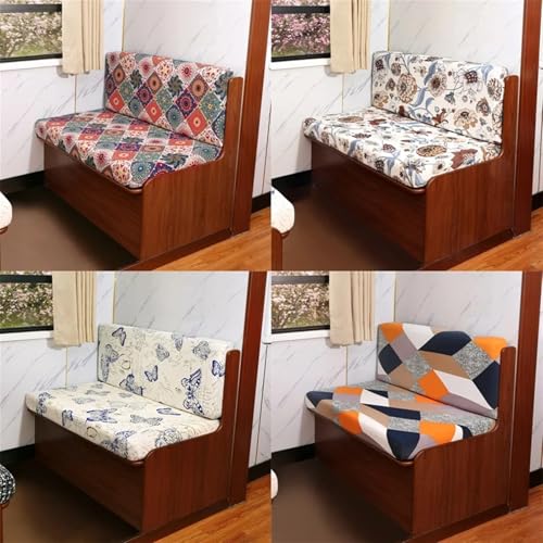Housse coussin de chaise camping-car lot de 2 protection dînette extensible