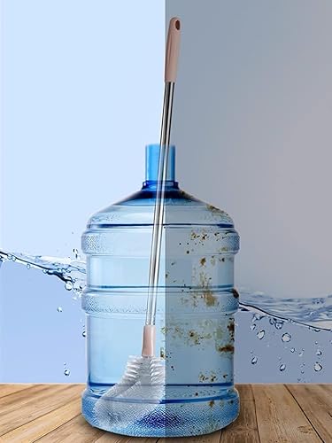Miniatura 4 de Paquete de 2 cepillos de botella de 28 pulgadas de largo, cepillo limpiador de botellas de 3 y 5 galones, cepillo de limpieza de botellas de cabeza