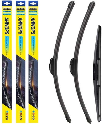 AHWOPS - 3 Wiper Front and Rear Wiper Blades for Honda Odyssey 2005-2021, OE Original Style (26″/22″ Front/16″ Rear) For My Car - -5%