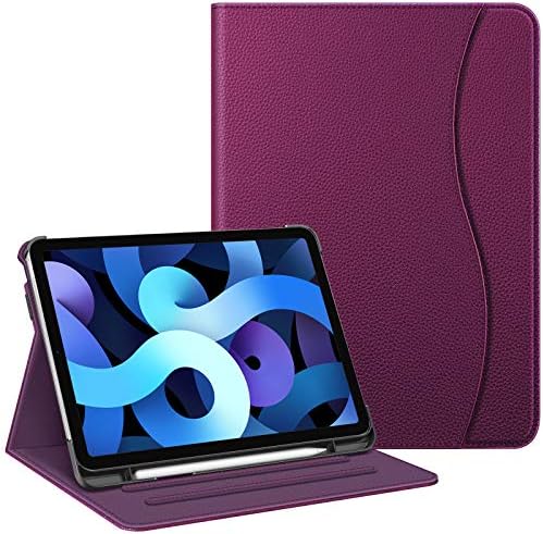 FINTIE Case Compatible with iPad Air 5th Generation (2022) / iPad Air 4th Generation (2020) 10.9 inch, Multi-Angle Viewing Folio Stand Cover with Pocket, Auto Sleep/Wake, Lilac Marble