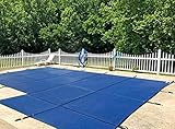 WaterWarden Inground Pool Safety Cover, Fits 18’ x 36’, Blue Mesh, Right Step – Easy...