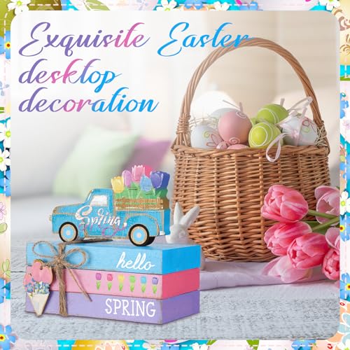 Ferraycle-4-Pcs-Spring-Table-Decor-Tulip-Wooden-Sign-Spring-Farmhouse-Wooden-Block-Decorative-Floral-Book-Tiered-Tray-Easter-Decor-Rustic-Decoration-for-Bookshelf-Fireplace-Desk-Living-RoomFresh Ferraycle 4 Pcs Spring Table Decor Tulip Wooden Sign Spring Farmhouse Wooden Block Decorative Floral Book Tiered Tray Easter Decor Rustic Decoration for Bookshelf Fireplace Desk Living RoomFresh