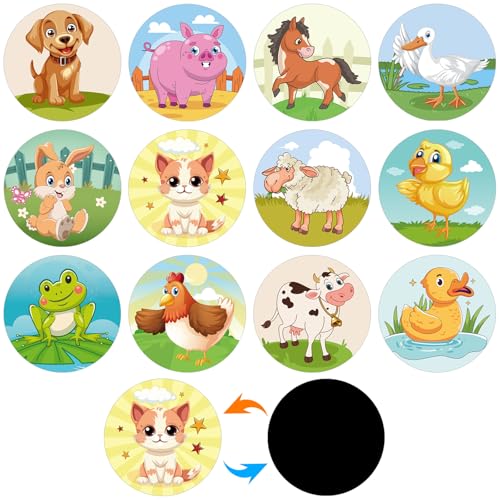 PCTCSHQ 36 Pcs Potty Training Stickers You Pee on Toilet Reveal Stickers 12 Patterns Color Changing Reusable Pee Decals Toilet Targets for Boys Girls Toddlers