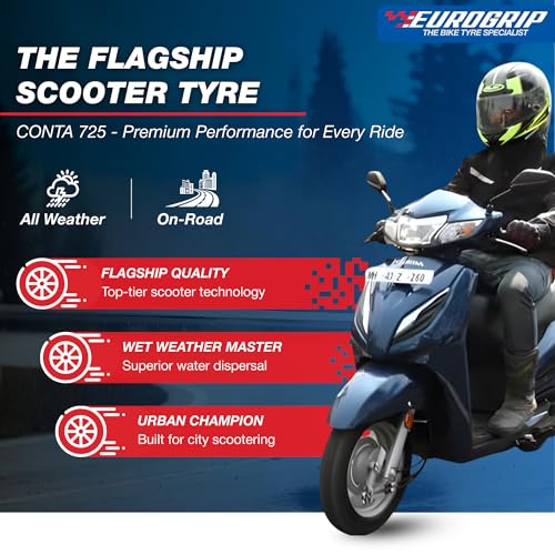 Image of Eurogrip Tyres | 90 /90-12 54J CONTA 725 Tubeless | Tyre for Front and Rear