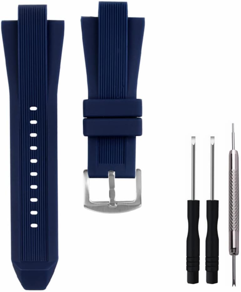 Adwoa Silicone Rubber Watch Band Strap Replacement for Michael Kors - 13x29mm Watch Band Compatible with MK8380 MK8356 MK8295 MK9020