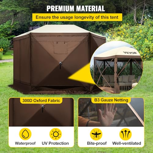 VEVOR 10x10 Pop Up Screen Gazebo Tent