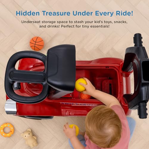 Image of Mee Mee Swift Cruze Baby Ride-On Car - Safe, Fun, and Interactive Ride-On Toy for Kids Aged 1-3 Years with Music, Lights, and Storage (Red)