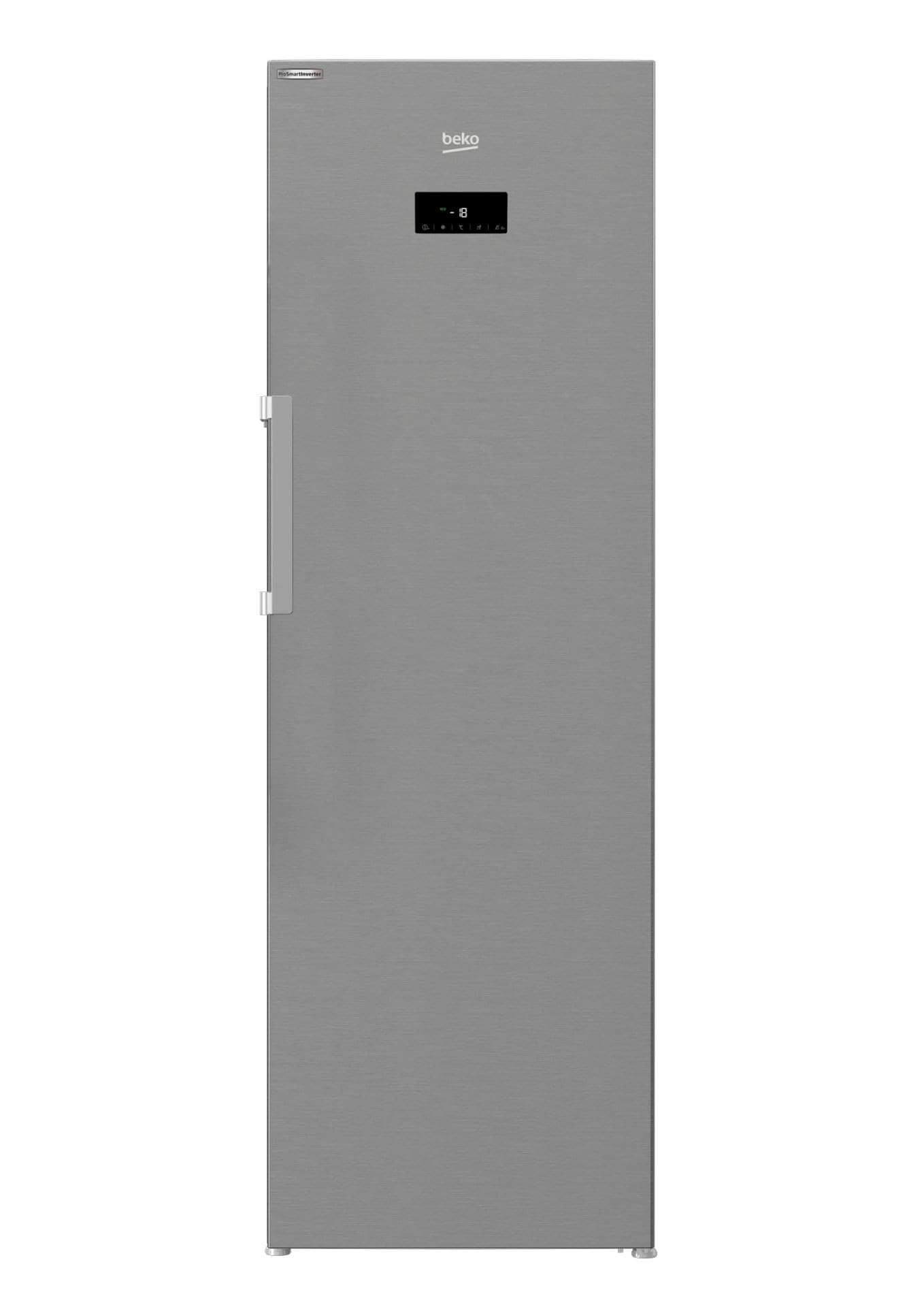Beko - RFNE312E43XN - Congelatore Verticale a Cassetti, Total No Frost, 275 Litri, Display LED - Inox, 59,5 x 65,5 x h185 cm
