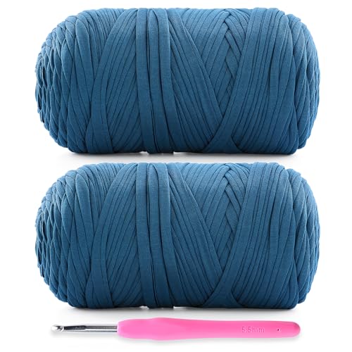 2 Pack Soft T-Shirt Yarn for Crochet, T Shirt Yarns