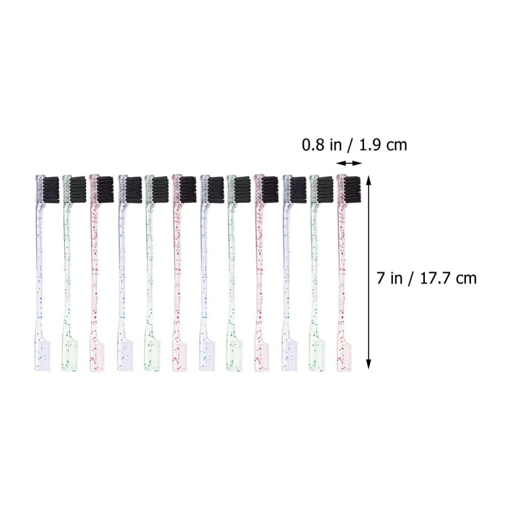 LALAFINA 12pcs Women's Makeup Tool Eyebrow Brush Comb Dual End Eyebrow Brush Set Portable for Shaping