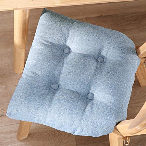 dixiao Épaissir Coussin Coussin De Chaise De Table Four Tapis De Tabouret Lavable en Tissu Respirant Respirant -39CMX42CM (Couleur : Bleu) Cover