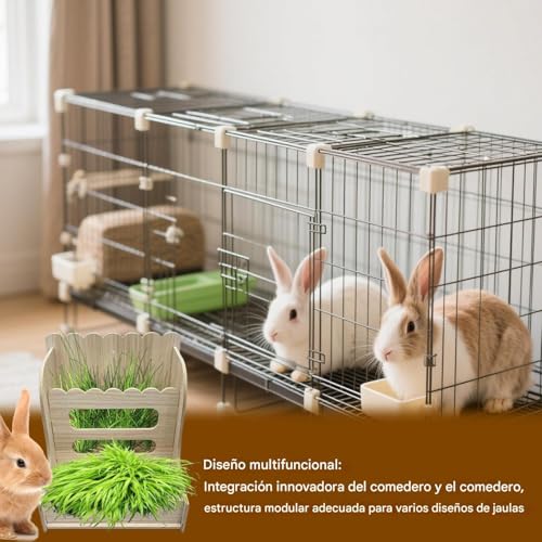 Dispensador de Heno para Conejos Chinchillas y Hámsters Resistente 8