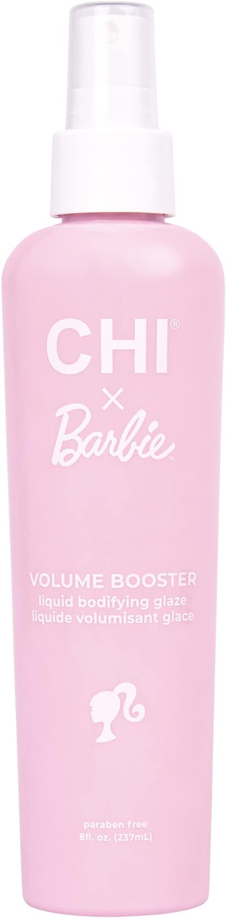 CHI x Barbie Volume Booster Liquid Bodifying Glaze, Boosts Hair Volume, Body, & Shine, Flexible Hold, Sulfate, Paraben & Gluten-Free, 8 Oz