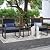 HYDRAGARDEN 3PCS Patio Furniture Set, Outdoor Wicker Bistro Conversation Set with Padded Cushions & Glass Table, Garden Rattan Chair Set for Porch Balcony Backyard (Plus Black Wicker & Grey Cushions)