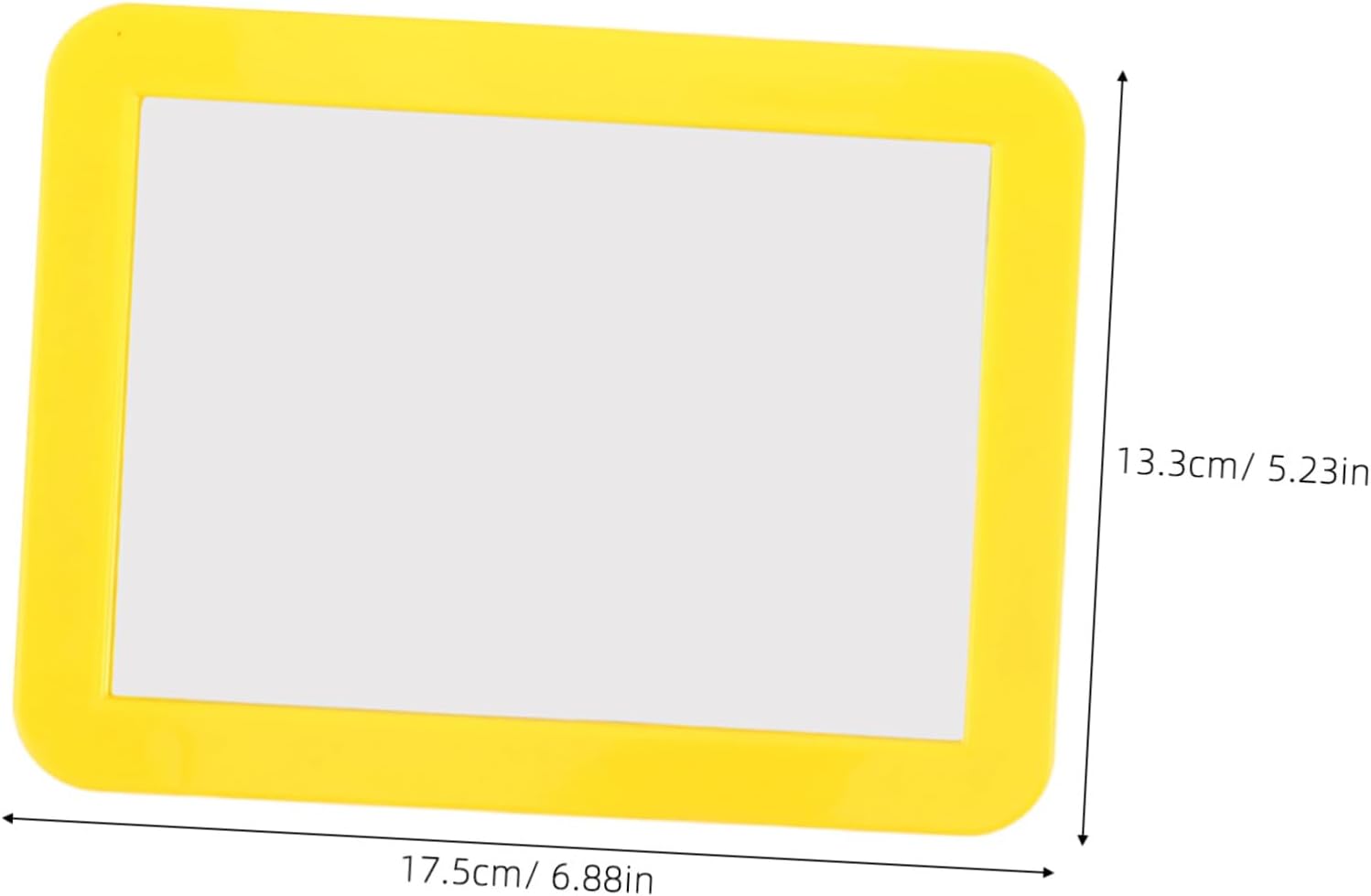 Mirror Rectangular Corners with Lightweight Shatterproof Rounded 7pcs Magnetic Locker for 7x5 Inches Plastic and Glass Design for Bedroom and Playrooms