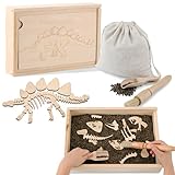 Dino Excavation Archaeology Dig Kit, Fossil Digging Kit for Kids, Dinosaur Skeletons Bones Puzzle Game with...