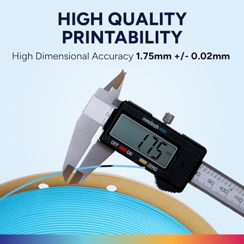 Image of OVERTURE Easy PLA 1.75mm 3D Printer Filament, 1kg PLA Cardboard Spool (2.2lbs), Dimensional Accuracy + /- 0.02mm, Fit Most FDM Printer (Easy Sky Blue)