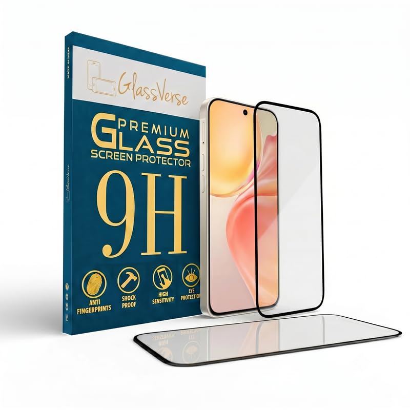 Image of GlassVerse Toughened Oleophobic Tempered Glass For Vivo V70 (Pack Of 2) with Free Installation Kit. Full screen Coverage - 6.59 inch