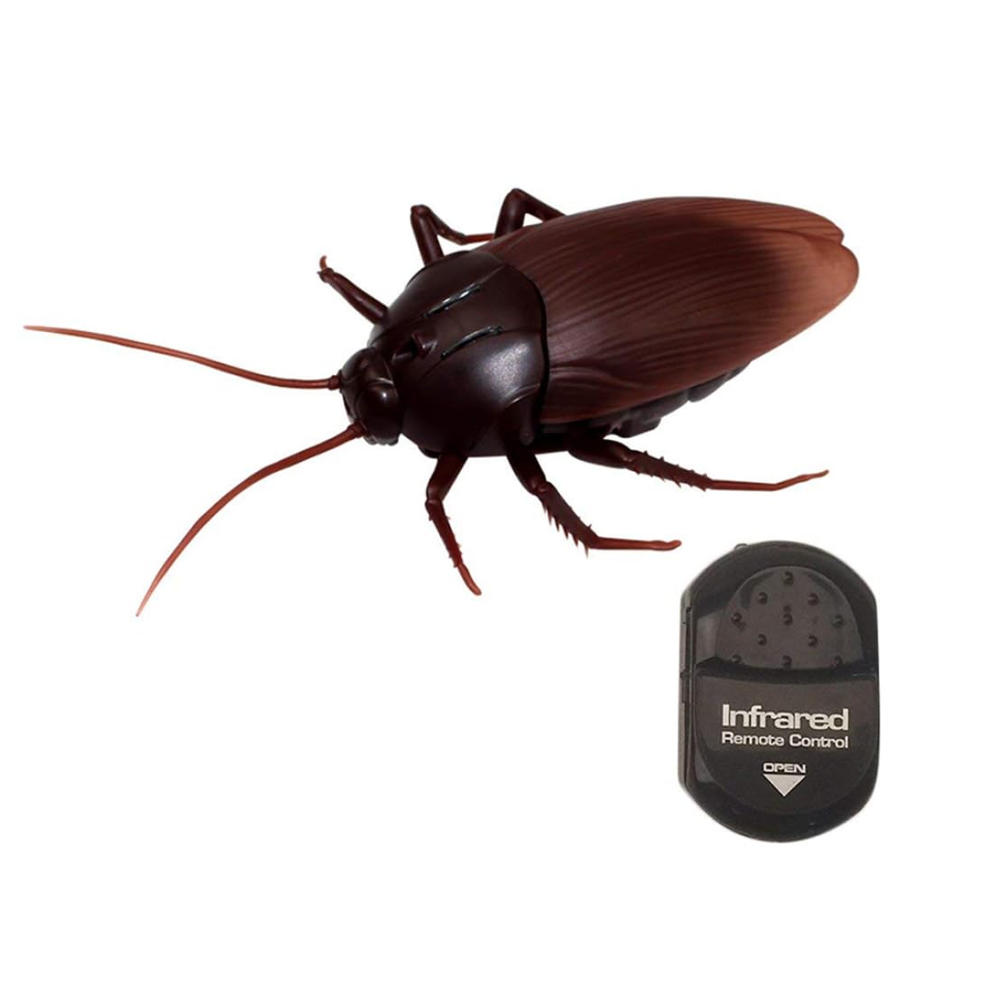 Uanqfegy Remote Control Cockroach Toy - Infrared RC Simulation Plastic Bug, Halloween Trick Prop