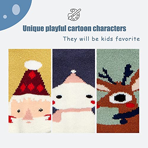 Baby Non Slip Socks Baby Boys Winter Warm Socks With Grips For Baby Girls Christmas Socks 2-4 Years #TOP5