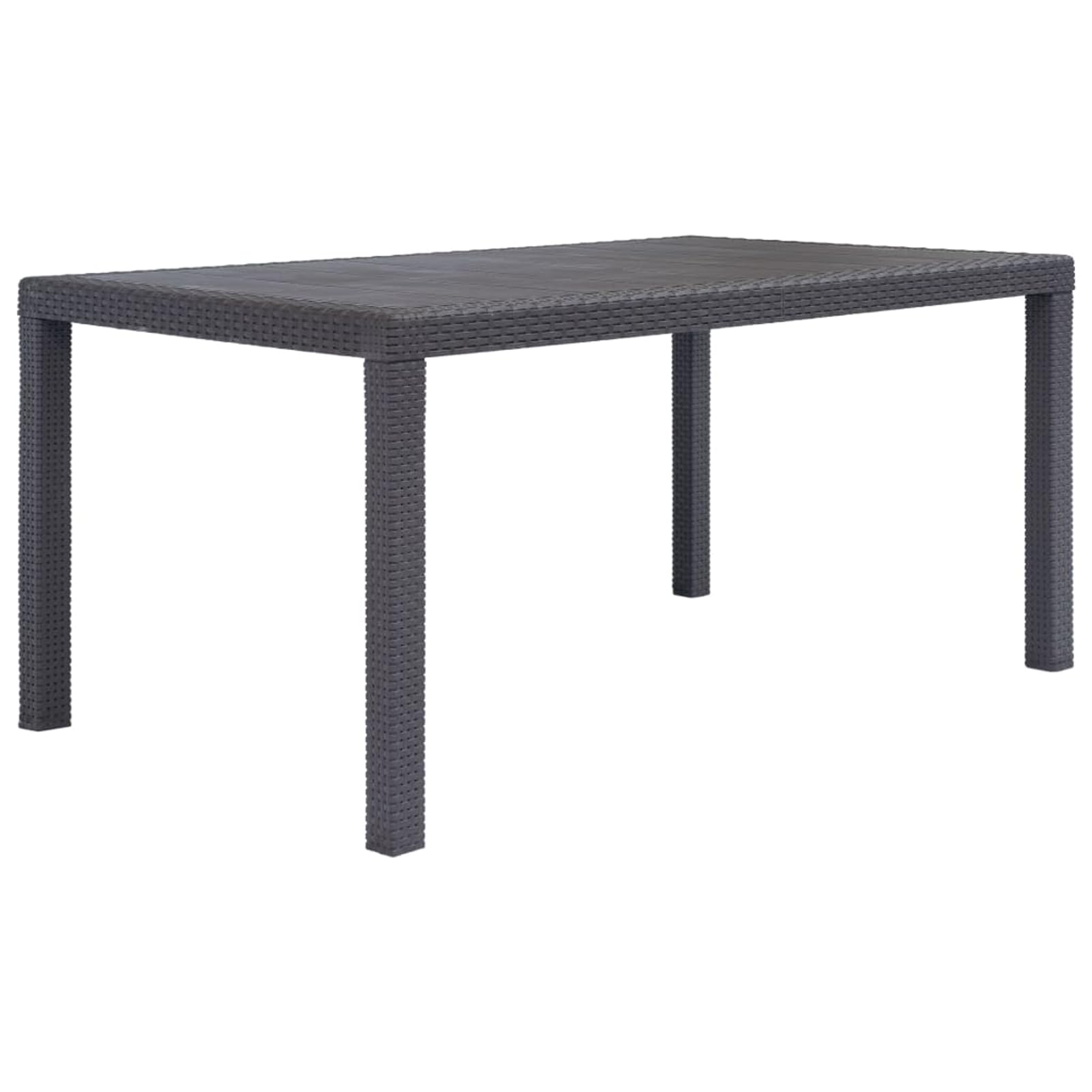 Table de jardin en plastique marron résistante aux intempéries
