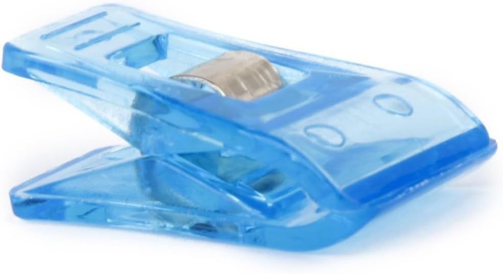 Cabilock 50 Pack Craft Clips Quilting Clips for Fabric Mini for Crafts Random Colors PVC Metal