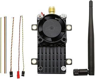 SoloGood 5.8Ghz 2W VTX FPV Transmitter Over 20Km Range TS582000 5.8G 2000MW 8CH Video Transmitter with 5dbi SMA Antenna for FPV Racing Drone Quadcopter