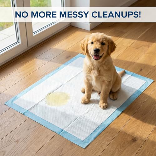 Pet's Hub Dog & Puppy Training Pads 50 Pack, Super-Absorbent Large Puppy Pads, Leak-Proof Heavy Duty Dog Mats, Anti-Slip And Disposable Dog Pee Pads (56 X 56 Cm) (Pack Of 50) - 7