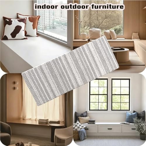 Coussin de banc sur mesure dehoussable et lavable avec mousse haute densite
