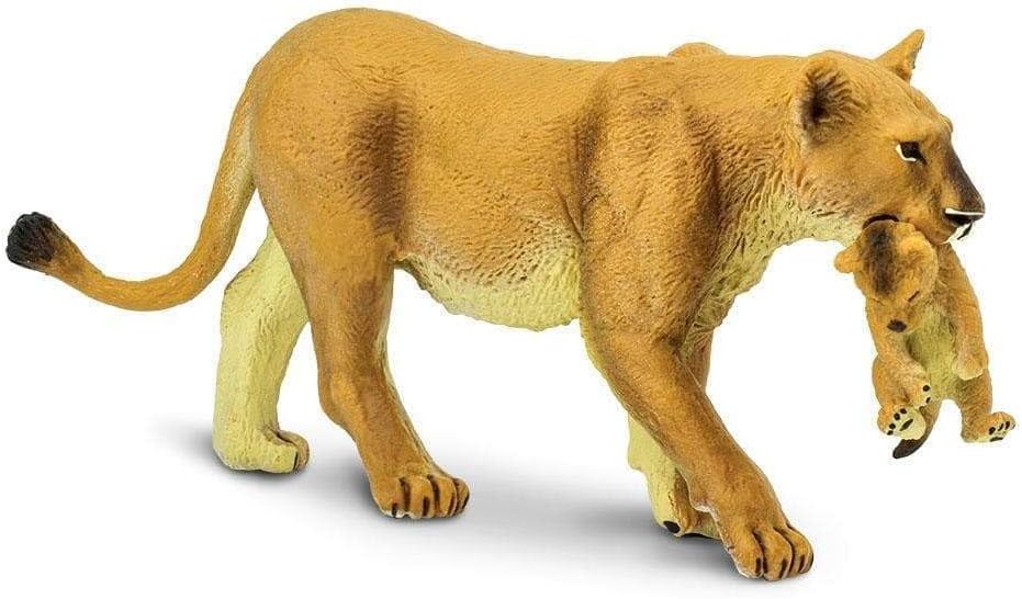 Safari Ltd. Lioness with Cub Figurine - Hand-Painted, Lifelike 6" Model Figure - Fun Educational Toy for Boys, Girls & Kids Ages 3+