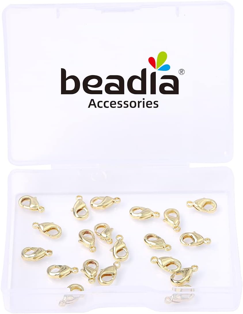 14K Gold Plated Lobster Clasps Non Tarnish 10mm 20pcs for Jewelry Making Findings - Image 4