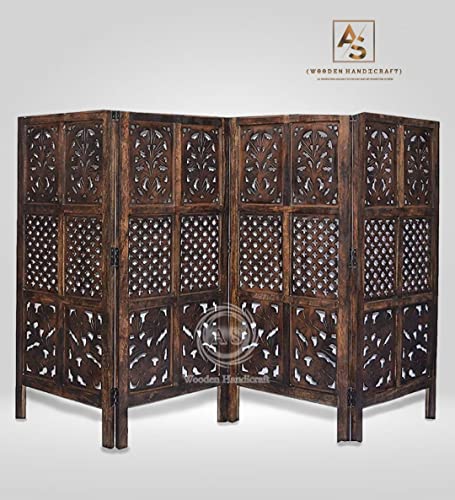 Image of Wooden Partition for Living Rooms Wall Dividers,Screen Separator Wall Divider for Hall Wall Panels for Living Room /Kitchen /Bedroom /Office /Restaurant (4-feet 4 Panel)