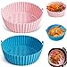 Produktbild 2 Stück Air Fryer Silicone Pot,Wiederverwendbar Air Fryer Accessories,Antihaft Universal Luftfritteuse Matten,Silicone Air Fryer Basket,Silikon airfryer Air Fryer,Heissluftfritteuse Silikon Backblech