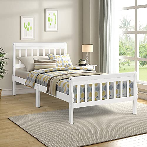 Wszjj Platform Bed With Wooden Slat Support And Tufted Headboard And Footboard (Twin) Bedroom Furniture For Livingroom Us Warehouse #TOP22