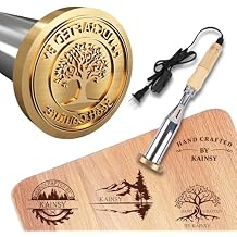 Custom Electric Branding Iron for Wood, Leather, Food Personalized Branding Stamp Kit with Stand for Crafts, Handmade Projects, Weddings, DIY Gifts, Personalized Logo Marking Wood Burning Tool