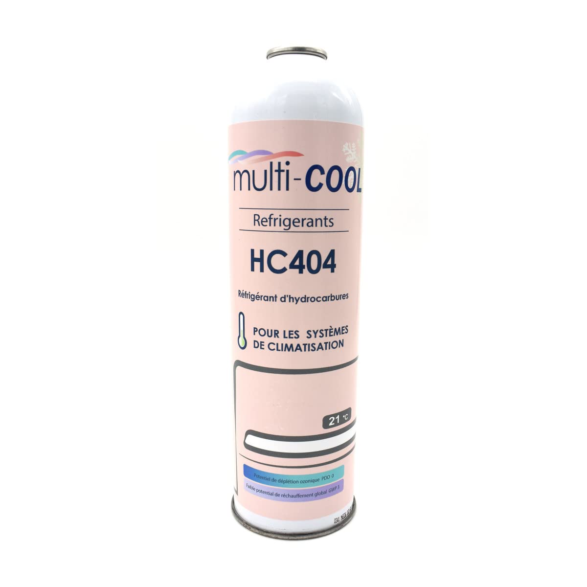 Canette Réfrigérant Multicool-404 de 400grs, remplace le R22, R407C, R502 et R404a