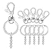 100 Pcs Metal Swivel Hooks Lobster Claw Clasps, Keychain Rings with Chain for Lanyard Supplies