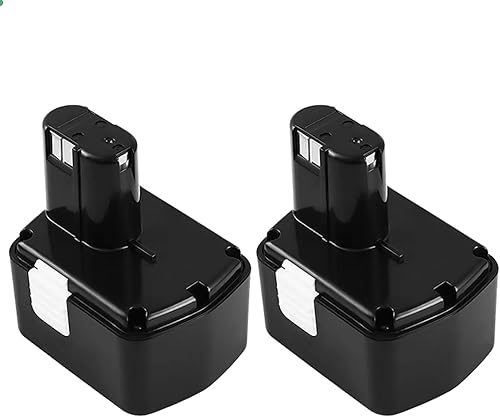 Miniatura 1 de AONNOUS 2 baterías de 14.4 V 2.0 Ah compatibles con Hitachi EB1414 EB1420RS EB1424 EB1426H EB1430H EB14B EB14H EB14S EB1412S 315128,315129,315133