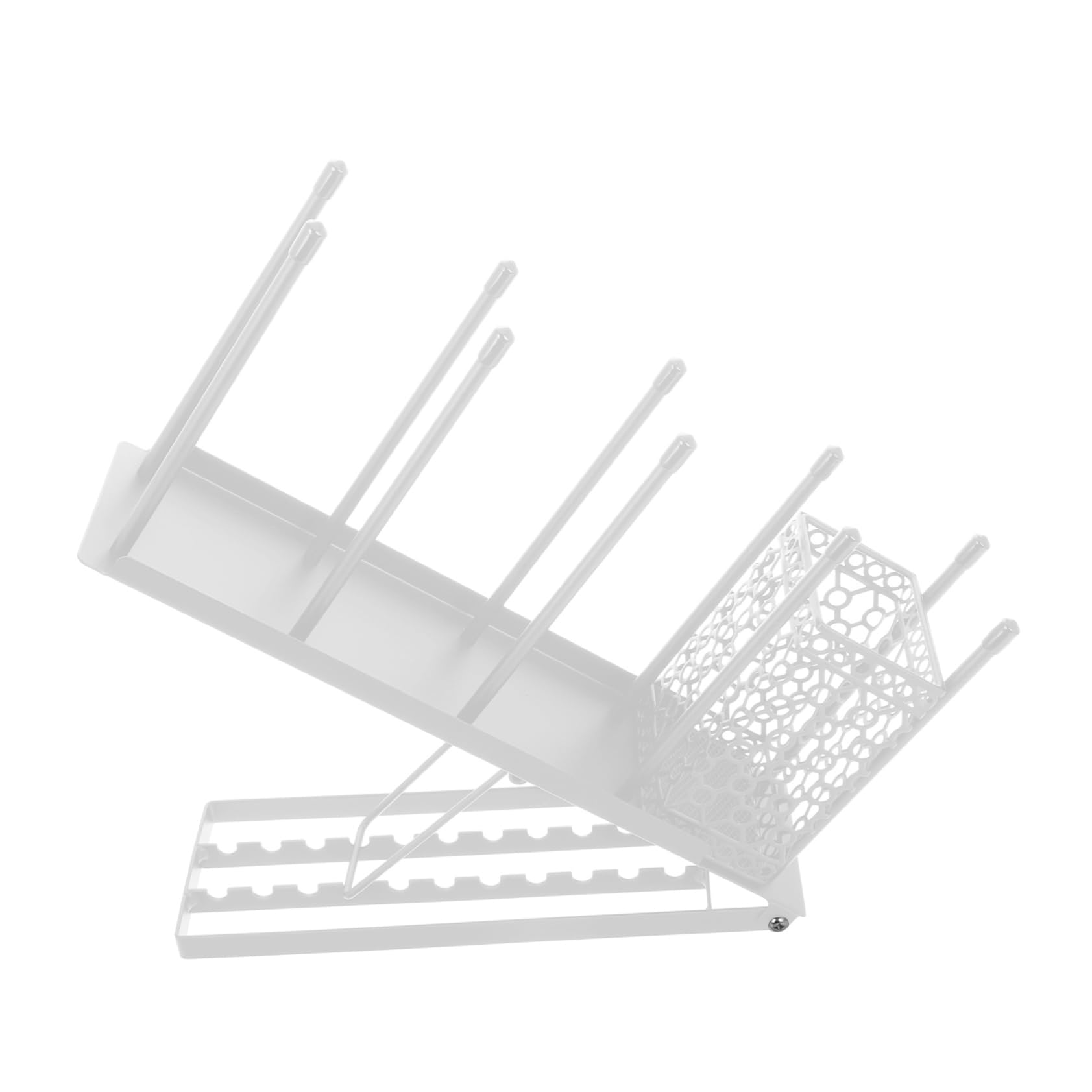 Portabicchieri Caffe Metallo Scomparti Distributore Tazze Usa Getta Coperchi Caffè Cannuccia Organizer Bar Cialde Cestino Utensili
