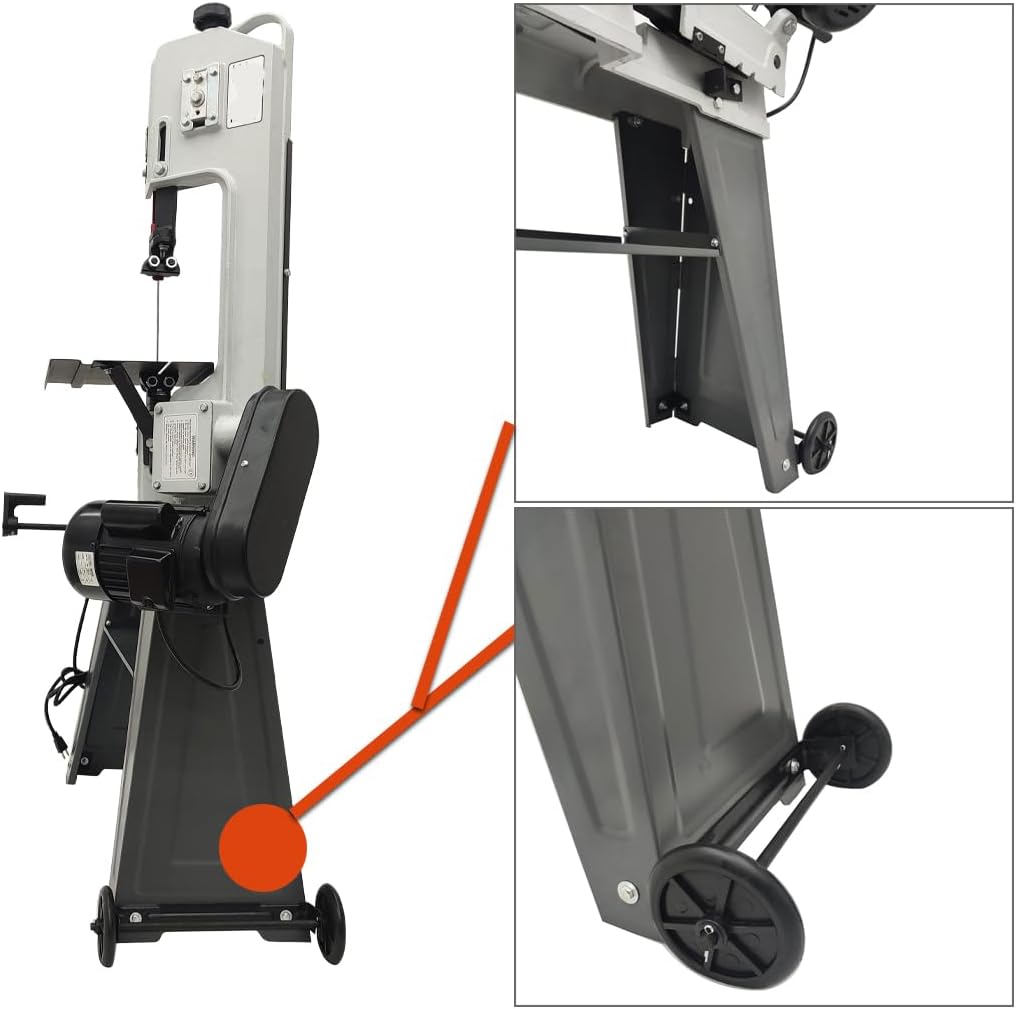INTSUPERMAI Band Saw Horizontal and Vertical Metal Cutting Band Saw Industrial Metal Cutting Band Saw with 1/2 HP Motor Speed Adjustable 11.42×7.48 Table Size 0-45° Oblique Cutting