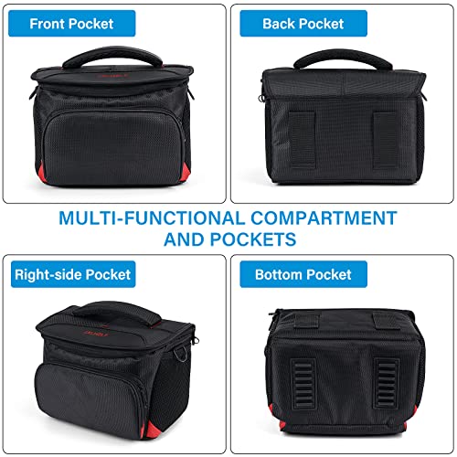 Jxlhzlf Camera Bag,Thick Nylon Camera Shoulder Case With Rain Cover For Men And Women, Black And Large Size #TOP4