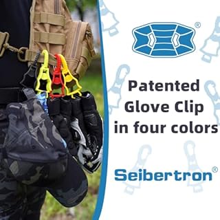 Seibertron Patented Glove Clips, Work Gloves Grabber Holder Clip to Pants, 2 Pieces Black