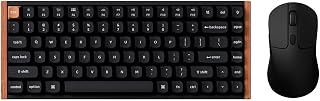 Keychron K2 HE & M3 QMK 无线定制机械键盘鼠标组合 US布局 2.4GHz/蓝牙/有线/75%排列/支持热插拔/鼠标DPI调节/RGB背光/Gateron磁性开关/Mac・Windows兼用/木纹框架 黑色