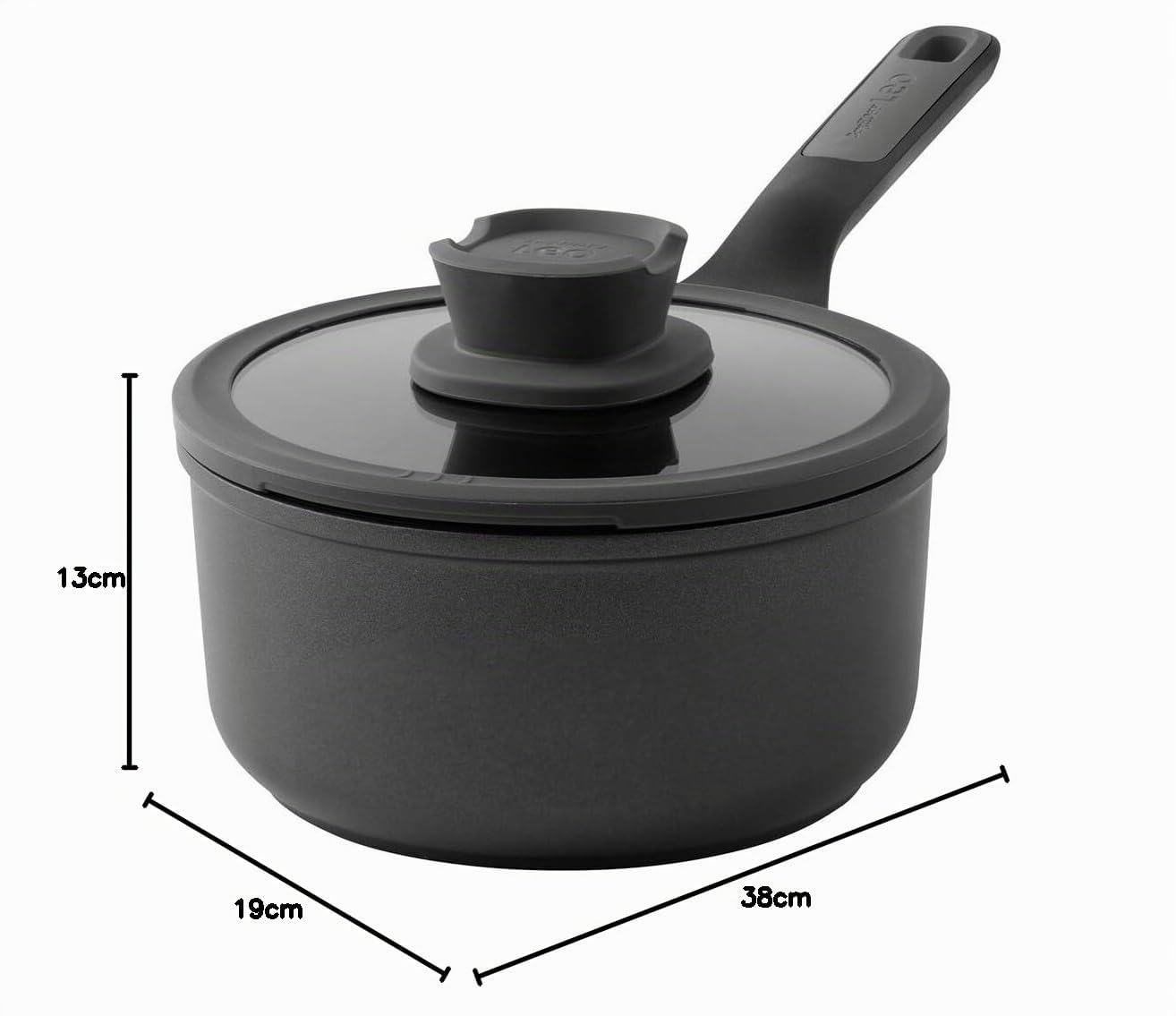 Berghoff - Pentolino Antiaderente con Coperchio Stone+ 18cm