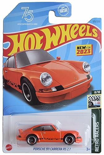 Hot Wheels Porsche 911 Carrera RS 2.7 naranja escala 1:64 miniatura 1