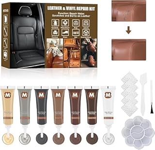 Ganbaro® Leather Repair Kit for Furniture, Leather Repair Paint Gel, Vinyl Repair Kit,Restorer of Scratch, Tears, Burn Holes, Leather Repair Gel for Sofa, Coats, Leather Jacket, Car Seat (7 Color)
