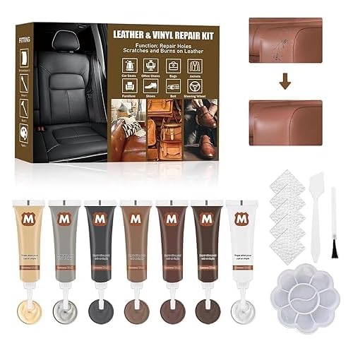 Ganbaro® Leather Repair Kit for Furniture, Leather Repair Paint Gel, Vinyl Repair…
